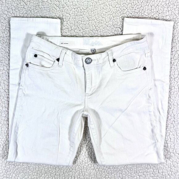 KUT From the Kloth Jeans Women’s Size 6 (Actual 32x28.5) White Katy Boyfriend - Picture 1 of 15